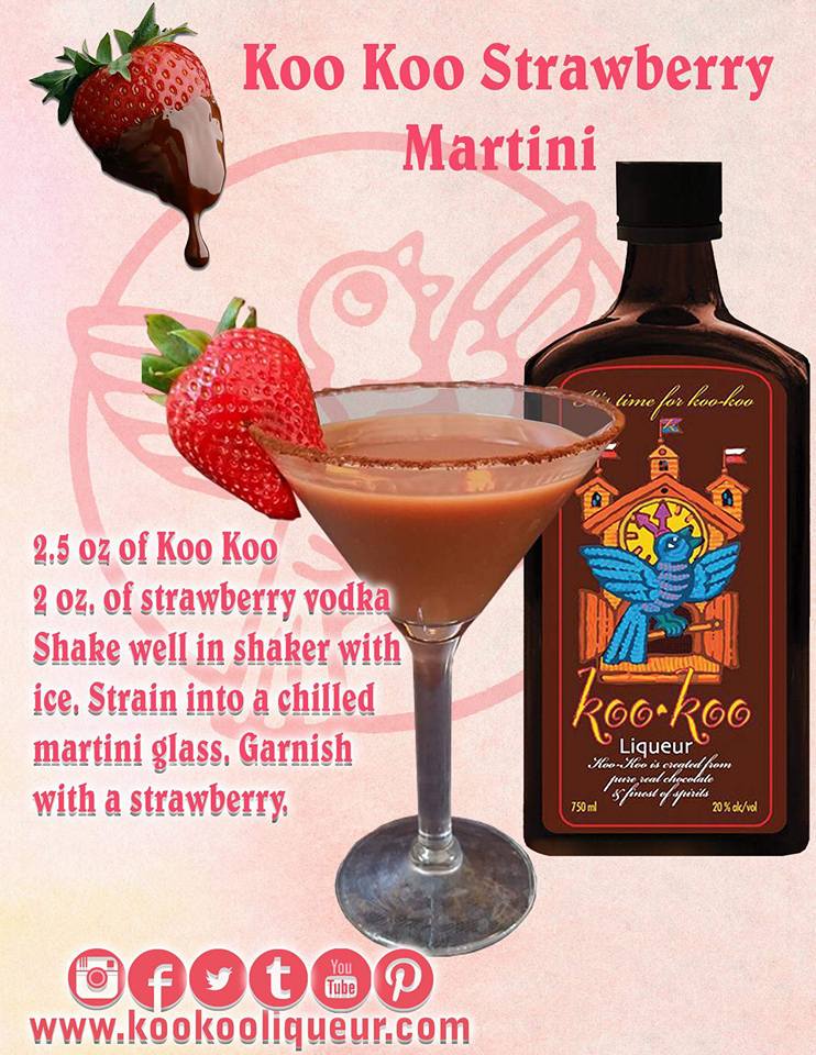 Koo Koo Liqueur Strawberry Martini